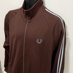 Fred Perry Brown Jacket with White Accents